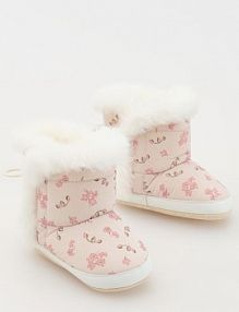 Ocieplane śniegowce Reserved kremowe dziecięce 951BX-02X