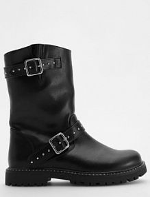 Kozaki typu biker Reserved czarne dziecięce 994BN-99X