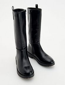 Kozaki z imitacji skóry Reserved czarne dziecięce 997BN-99X