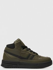 Wysokie sneakersy z imitacji skóry ciemnozielone House męskie 301DS-79X