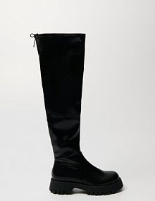 Wysokie kozaki na masywnej podeszwie w kolorze czarnym House czarne damskie 451BV-99X