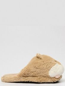 Futrzane kapcie w kształcie chomików House beżowe damskie 466BV-08X