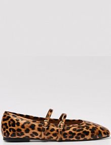 Baleriny w panterkę z okrągłym noskiem House wielobarwny damskie 490BV-MLC