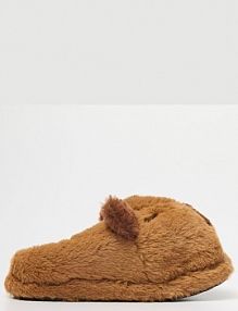 Miękkie kapcie kapibary House kasztanowy męskie 789DI-83X