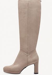 Kozaki Tamaris beżowe damskie