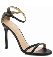 Sandały na szpilce Carinii czarne beżowe