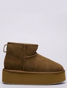 Trzewiki Emu Australia brązowe damskie Stinger Micro Flatform