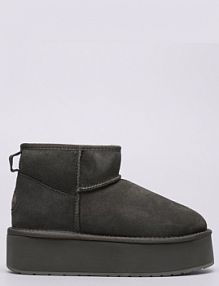 Trzewiki Emu Australia szare damskie Stinger Micro Flatform