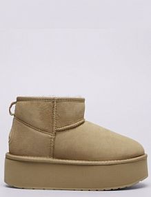 Trzewiki Emu Australia beżowe damskie Stinger Micro Flatform