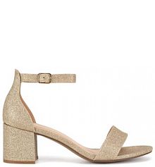 Sandały na słupku JENNY złote 