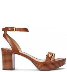 Sandały na słupku LAUREN RALPH LAUREN brązowe 