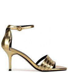 Sandały na szpilce GINO ROSSI złote 