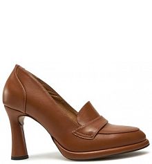 Półbuty na obcasie R.Polański brązowe damskie 