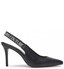 Sandały na szpilce Versace Jeans Couture czarne 