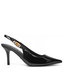 Sandały na szpilce Guess czarne 