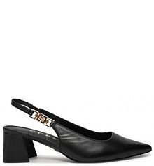 Sandały na słupku Guess czarne 