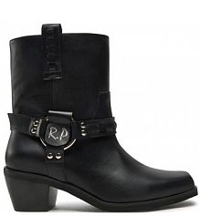 Botki na słupku R.Polański czarne 