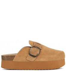 Klapki Badura brązowe damskie 