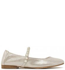 Baleriny Tamaris srebrne damskie 