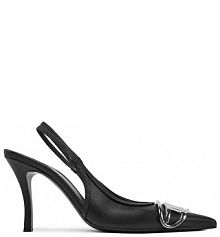 Sandały na szpilce Diesel czarne 