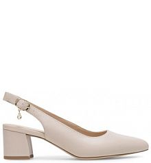 Sandały na słupku Lasocki beżowe 