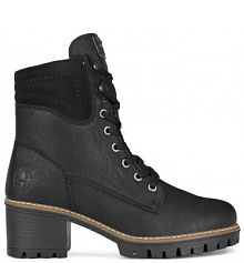 Botki na słupku Rieker czarne 