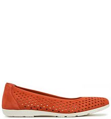Baleriny Caprice pomarańczowe damskie 