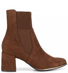 Botki na słupku Jenny Fairy brązowe 