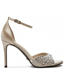 Sandały na szpilce Guess beżowe 