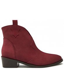 Botki na słupku R.Polański bordowy