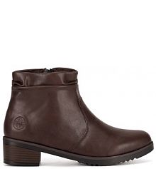 Botki na słupku Rieker brązowe 