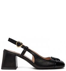 Sandały na słupku LOVE MOSCHINO czarne 