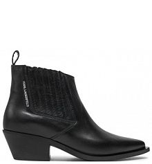 Botki KARL LAGERFELD czarne damskie 