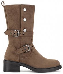 Kozaki na obcasie Jenny Fairy beżowe 