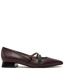 Baleriny Hispanitas bordowy damskie 