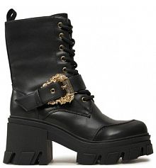 Botki na słupku Versace Jeans Couture czarne 