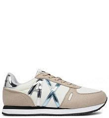 Sneakersy Armani Exchange écru damskie 