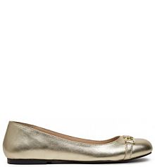 Baleriny LOVE MOSCHINO złote damskie 