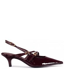 Sandały na szpilce GINO ROSSI bordowy 