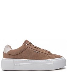 Sneakersy Calvin Klein brązowe damskie 