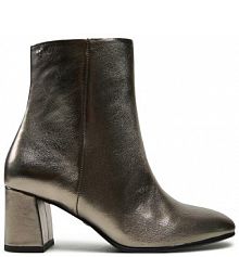 Botki na słupku Tamaris srebrne 