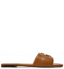 Klapki Tory Burch brązowe damskie 