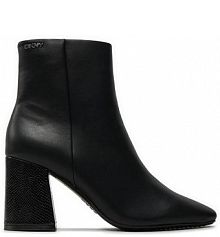 Botki na słupku DKNY czarne 