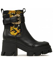 Botki na słupku Versace Jeans Couture czarne 