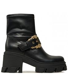 Botki na słupku Versace Jeans Couture czarne 