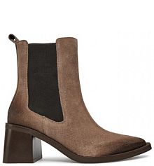 Botki na słupku R.Polański brązowe 