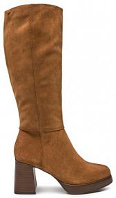 Kozaki na obcasie Tamaris brązowe 