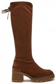 Kozaki na obcasie Hispanitas brązowe 