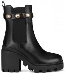 Botki na słupku Eva Minge czarne 