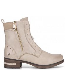 Botki Mustang beżowe damskie 